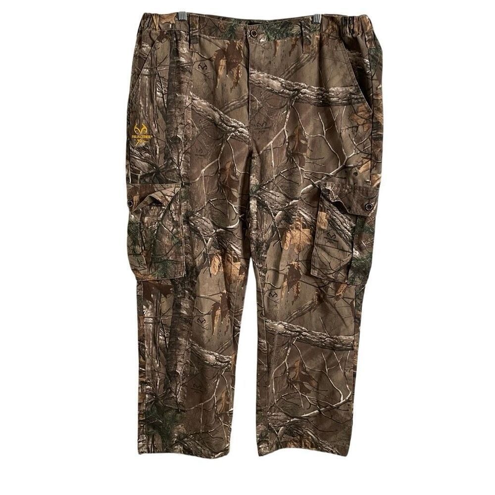 Realtree Mens Camo Cargo Hunting Pants XL Camouflage Pocket Baggy Outdoor Y2K